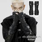 glareshop グレアショップ「M.L/M.3XL」Zt074-B■ゴスロリ パンク ロック スチームパンク ダメージ加工異素材グローブ 黒 メンズ | ヴィジュアル系 V系 モード系 コスプレ 