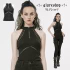 glareshop ���쥢����åס�S/L/2XL��KX498-B���������� �ۥ륿���ͥå��٥��� �Ρ����꡼�֥��åȥ��� �˥åȥȥåץ� �� ��ǥ����� | �������� �����å� �ѥ� ���å� �ե��å���� ��������ѥ� �������奢��� V�� �⡼�ɷ� �����ץ� ���ơ��� ���� �� [PUNK RAVE]