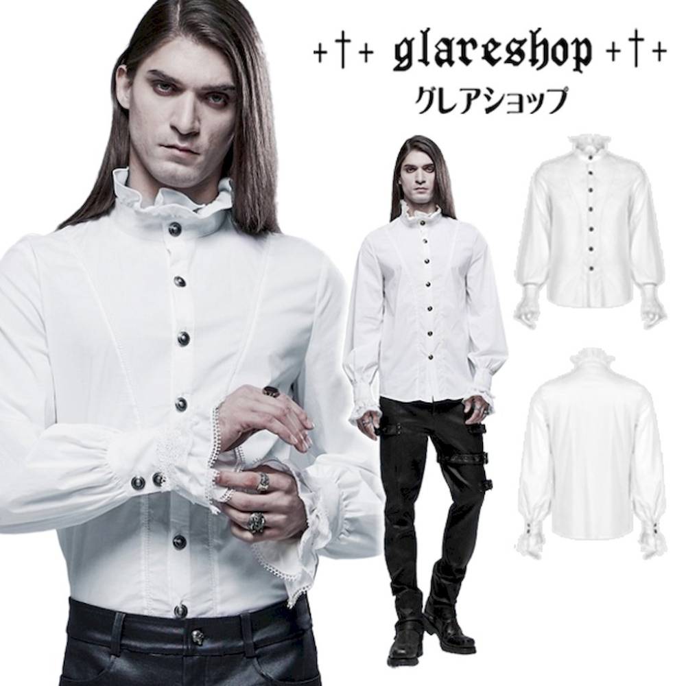 glareshop 쥢åסM.S-M.5XLTX957-W å ɥ顼 Ω ե ² եޥ Ĺµ    |  åեå 奢 V ⡼ɷ ץ ơ   [PUNK RAVE] Goth Aristocratic Shirt