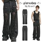 glareshop ���쥢����åס�M.S-M.5XL��PX638-B���ѥ� ������ ���᡼���ù� �ĥ���ǥ˥� ���󥰥ѥ�� �� ��� | �������� �����С��ѥ� ���å� ��������ѥ� �������奢��� V�� �⡼�ɷ� �����ץ� ���ơ��� ���� �� [PUNK RAVE] Twill Denim Ripped Pant