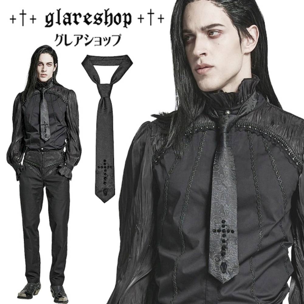 glareshop 쥢åסM.FZn071-B å  㥬  ͡ ѥ ͥ եå󥢥ƥ   | 奢 V ⡼ɷ ץ ơ   [PUNK RAVE] Goth cross tie
