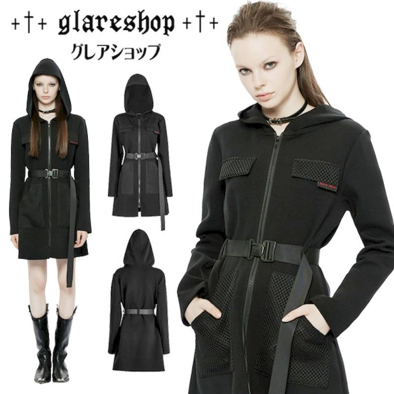 地雷系 ゴシック ブラックドレス コート glareshop グレアショップ 【公式ストア】 |glareshop グレア