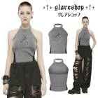 glareshop 쥢åסS/L/2XLKX529-GY2way ˥å&å Ǻ ۥ륿ͥå٥ ɥ饴ȡƥץ 졼 ǥ |  奢 V ⡼ɷ   [PUNK RAVE] Reversible printed vest