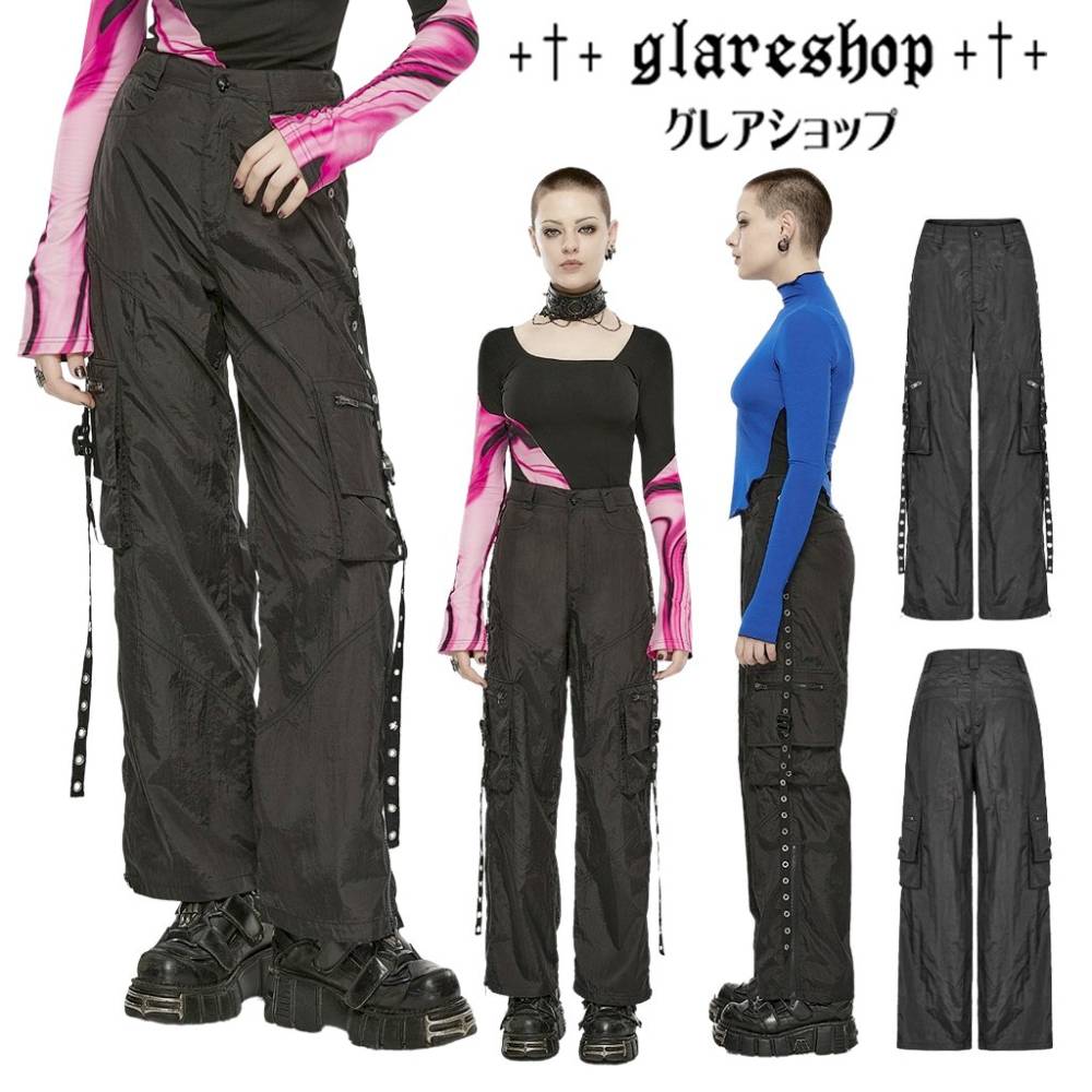 glareshop 쥢åסXS-4XLPX647-Bѥ եʡդȥ졼ȥå 󥰥ѥ  ǥ | ⡼ɷ 奢 ɷ  եå  ơ   [PUNK RAVE] Straight baggy cargo pants