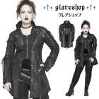 glareshop 쥢åסXS-5XLJX111-B+ѥ 㥱å ߥɥ ͥΥ졼å ߥ꥿꡼㥱å  ֥å ǥ | ѥ å եå 奢 V ץ ơ   [PUNK RAVE] Gothic Punk Coat