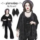 glareshop 쥢åסXL/3XL/5XLJX857-B+ 饤ȥ 硼Ⱦ å &٥٥å&졼΢ Υå졼 硼  ֥å ǥ | 奢 V ⡼ɷ ơ   [PUNK RAVE] Goth shawl