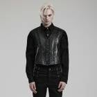 glareshop 쥢åסM.S-M.5XLKX545-Båơߥ͡ȥɤȥ쥶Vͥå»Υ٥   | ѥ󥯥å Ū Сѥ ץ ơ   [PUNK RAVE] Punk Vintage Gothic Printed PU Leather Waistcoat
