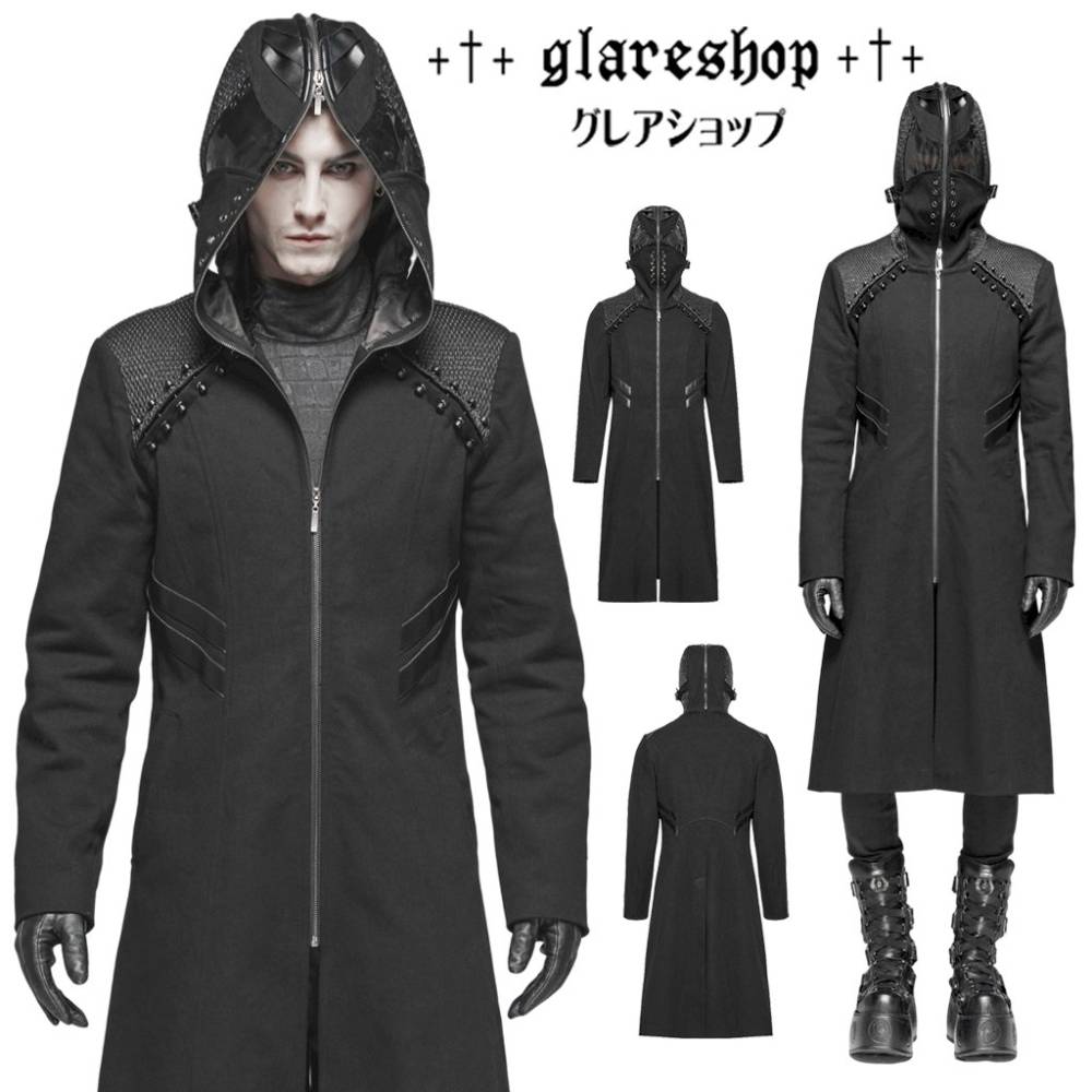 glareshop ���쥢����åס�M.S-M.5XL��JX585-B�������С��ѥ󥯥ա����դ������� �ߥɥ�� ��̤��Ū �ѥ� ���åץ��åץѡ����� �� �֥�å� ��� | ��������ե��å���� �������奢��� V�� �⡼�ɷ� �����ץ� ���ơ��� ���� �� [PUNK RAVE] Punk's weird coat