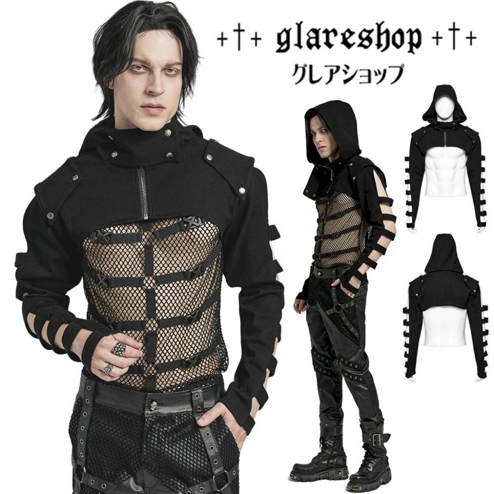 glareshop ���쥢����åס�M.S-M.5XL��JX914-B���ѥ󥯥ա����դ����㥱�å� ���硼�Ⱦ� �� �֥�å� ��� | ��������ե��å���� �������奢��� V�� �����ץ� ���ơ��� ���� �� [PUNK RAVE] Punk short jacket