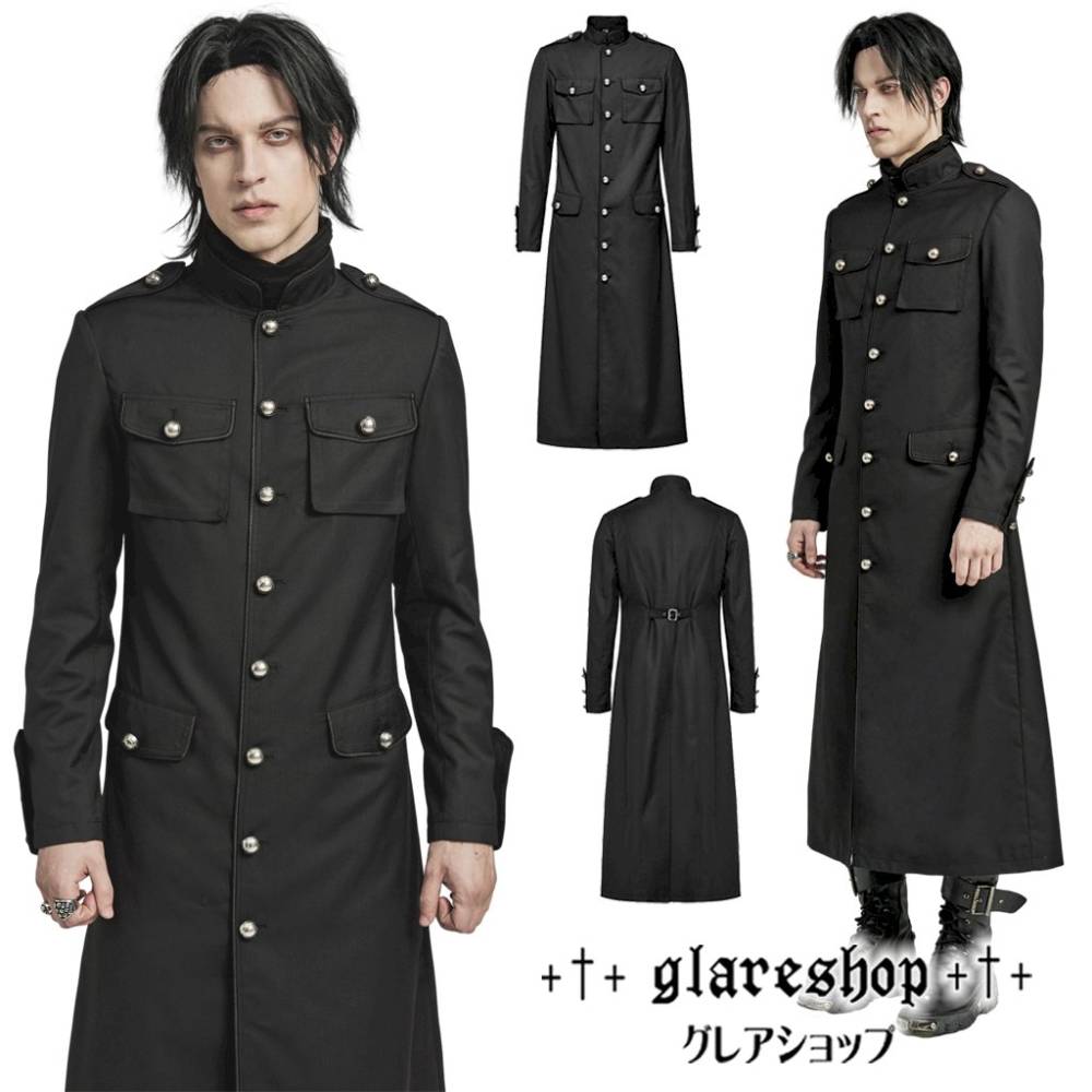 glareshop ���쥢����åס�M.S-M.5XL��JX921-B���ߥ꥿�꡼������ ���󥰾� �� �֥�å� ��� | �������� �ե��å���� �������奢��� V�� �⡼�ɷ� �����ץ� ���ơ��� ���� �� [PUNK RAVE] Retro Gothic Jacquard Velvet Bat Collar Long Party Coat