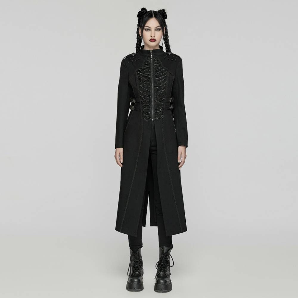 ������ڤ��glareshop ���쥢����åס�XS-4XL��JX934-B���ѥ� �ǥ˥� ������ɥ��顼 ������������ ������ ���󥰾� ���� �� �֥�å� ��ǥ����� | �������奢��� V�� �����ץ� ���ơ��� ���� �� [PUNK RAVE] Punk denim chain long Jacket