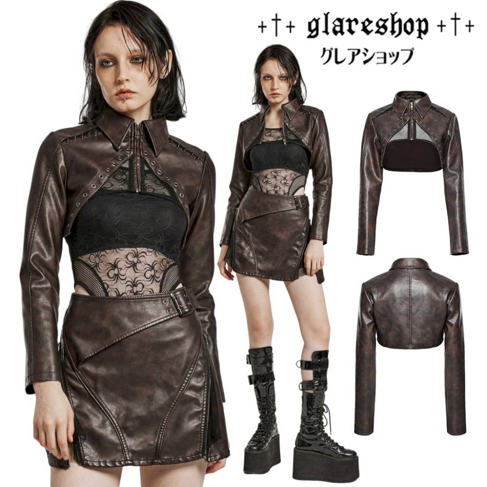 glareshop ���쥢����åס�XS-4XL��JX907-C����������ѥ� ���㥱�å� ���硼�Ⱦ� �ߥ꥿�꡼ �ե��å��쥶�� Ĺµ ����Ū �饤������ �֥饦�� ��ǥ����� | �������奢��� V�� �⡼�ɷ� �����ץ� ���ơ��� ���� �� [PUNK RAVE] Punk Short Jacket