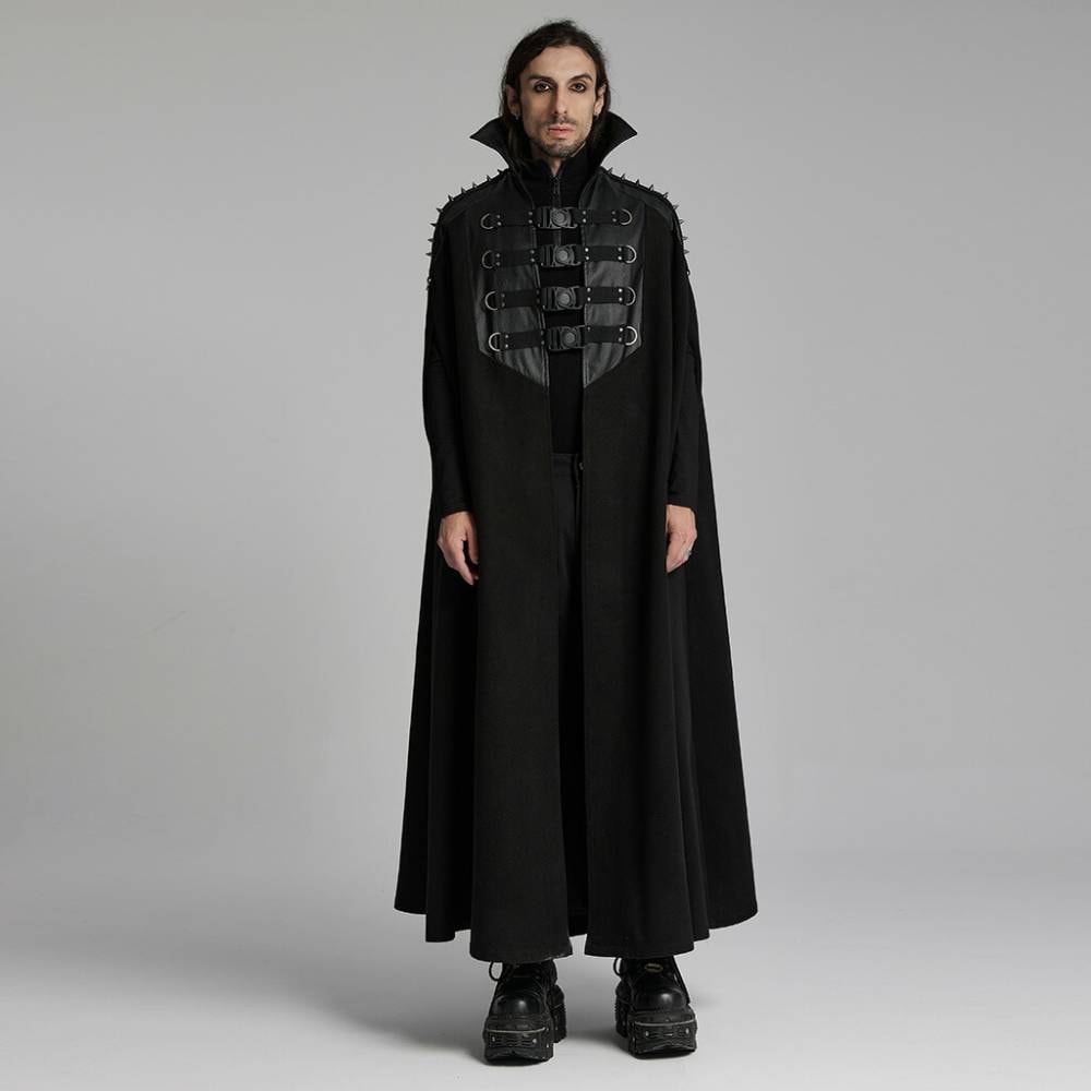 glareshop 쥢åסM.L/M.3XLJX948-Bѥ󥯥ɥ顼 ޥ 󥰾  ֥å  | 奢 V ץ ơ   [PUNK RAVE] Punk stand collar handsome cape