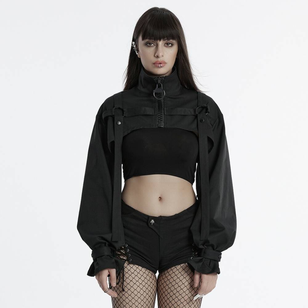 glareshop ���쥢����åס�XS-4XL��JX962-B���ѥ󥯥����른�㥱�å� ���硼�Ⱦ� �� �֥�å� ��ǥ����� | ��������ѥ� �������奢��� V�� �⡼�ɷ� �����ץ� ���ơ��� ���� �� [PUNK RAVE] Punk Cool Short Jacket