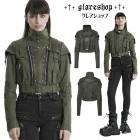 glareshop 쥢åסXS-4XLJX303-Nѥ ߥ꥿꡼ 㥱å 硼Ⱦ ꡼ ǥ |  å ѥ å եå 奢 V ⡼ɷ ץ ơ   [PUNK RAVE] Punk military style short jacket