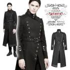 glareshop 쥢åסM.S-M.5XLJX396-man-Bߥ꥿꡼  󥰾  ʥݥ쥪 ϥͥå եåơ   ֥å | V եå 奢 ץ   [PUNK RAVE] Military Uniform Worsted Long Coat