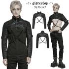 glareshop 쥢åסM.S-M.5XLJX973-Bѥ󥯥դ㥱å 硼Ⱦ  ֥å  | եå 奢 V ץ ơ   [PUNK RAVE] Punk Cool Ultra Short Jacket