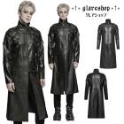 glareshop 쥢åסM.S-M.5XLJX986-Bå Сѥ å쥶顼 ߥɥ   ֥å  | 奢 V ץ ơ   [PUNK RAVE] Gothic Cyberpunk Studded Leather Collar Long Coat