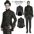 glareshop 쥢åסM.S-M.5XLJX983-Bå㥹ɥ쥹 ߥɥ  ֥å  | եå 奢 V ץ ơ   [PUNK RAVE] Goth Gorgeous Dress Coat
