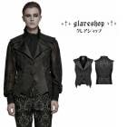 ������ڤ��glareshop ���쥢����åס�M.S-M.5XL��KX670-B����ȥ� �����å� ����ܥ��ù� ���㥫���ɥ٥��� �»� ���硼�Ⱦ� �� �֥�å� ��� | �������奢��� V�� �����ץ� [PUNK RAVE] Embossed Jacquard Gentlemen's Button Waistcoat