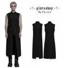 ������ڤ��glareshop ���쥢����åס�M.S-M.5XL��KX675-B���ѥ� ���᡼���ù� ���åѡ� ���󥰥٥��� �� �֥�å� ��� | �������奢��� V�� �����ץ� ���� �� [PUNK RAVE] Punk STructure long Vest