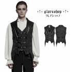 ������ڤ��glareshop ���쥢����åס�M.S-M.5XL��KX669-B����ȥ������å����㥫���ɥ�����귿��ڥ�٥��� ���硼�Ⱦ� �� �֥�å� ��� | �������� �ե��å���� �������奢��� V�� �����ץ� ���� �� [PUNK RAVE] Gothic jacquard lapel Vest