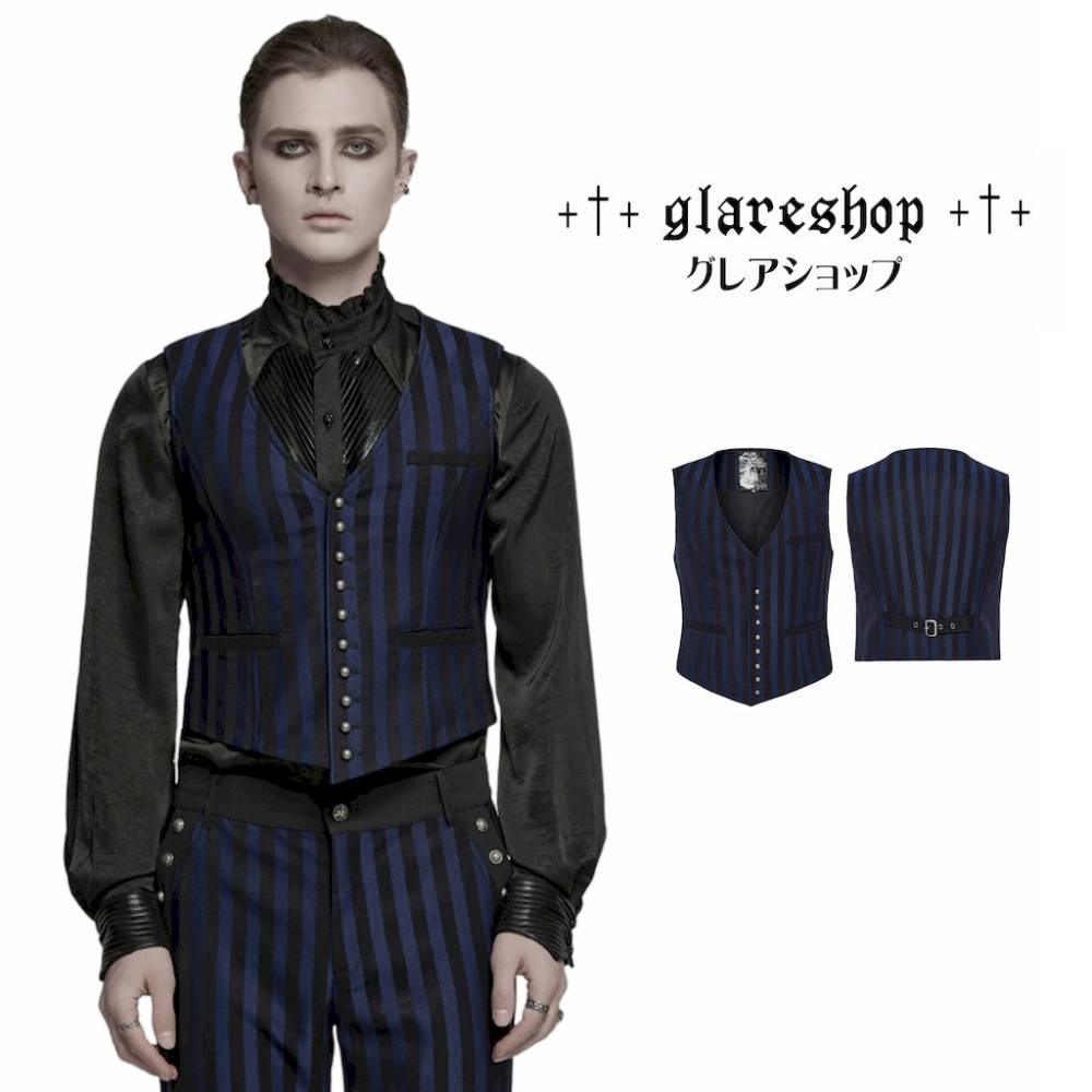glareshop ���쥢����åס�M.S-M.5XL��KX678-K����ȥ������å���������ѥ󥯥��ȥ饤�ץ٥��� ���硼�Ⱦ� ������ �֥�å��ߥ֥롼 ��� | �������� �ե��å���� �������奢��� V�� �����ץ� ���� �� [PUNK RAVE] STeamPunkVest