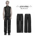 glareshop ���쥢����åס�M.S-M.5XL��PX803-B���ѥ� ���ȥ꡼�� �����å� ���ȥ졼�ȥѥ�� �� �֥�å� ��� | �������奢��� V�� �⡼�ɷ� �����ץ� ���ơ��� ���� �� [PUNK RAVE] Punk STreet STraight pants