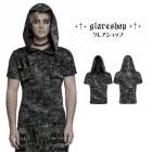 ������ڤ��glareshop ���쥢����åס�M.M/M.XL/M.3XL��TXA361-GY���ѥ󥯥ա����դ�����å��˥å�ȾµT����� ���졼�߹� ��� | ��������ѥ� �������奢��� V�� �⡼�ɷ� �����ץ� ���ơ��� ���� �� [PUNK RAVE] Punk Hooded Cracked Knitted Short Sleeve T-Shirt