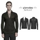 ������ڤ��glareshop ���쥢����åס�M.M/M.XL/M.3XL��TXA363-B�������å� ������ ���㥫���� ĹµT ����� ���åȥ��� �� ��� | �������奢��� V�� �����ץ� ���ơ��� ���� [PUNK RAVE] Goth Dark Jacquard Long Sleeve T-shirt