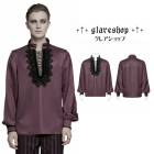 glareshop 쥢åסM.S-M.5XLTXA377-Rå롼Ĺµ  å  |  奢 V ⡼ɷ ץ ơ   [PUNK RAVE] Gothic Dark Rose Patterned Loose Shirt
