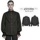 glareshop ���쥢����åס�M.S-M.5XL��TXA373-B�������å� ������ơ��� �졼�� ���ץ饤���� ����� �� �֥�å� ��� | �������� �������奢��� V�� �⡼�ɷ� �����ץ� ���ơ��� ���� �� [PUNK RAVE] Gothic Vintage Lace Splicing Shirt