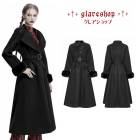 glareshop ���쥢����åס�S/L/2XL��JX999-B�������å� ��ȥ� �Хå���٥�� ���󥰥ե��������� �� �֥�å� ��ǥ����� | �������奢��� V�� �⡼�ɷ� �����ץ� ���ơ��� ���� �� [PUNK RAVE] Gothic fur coat