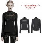 glareshop ���쥢����åס�S/L/2XL��TXA386-B�������å��Хå� �ۥ�����������١��� ���󥰥��꡼�� T����� ���åȥ��� �� ��ǥ����� | �������奢��� V�� �⡼�ɷ� �����ץ� ���ơ��� ���� �� [PUNK RAVE] Gothic Bat Hollowed Chain Base Long Sleeve T-Shirt