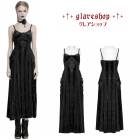 glareshop ���쥢����åס�S/L/2XL��WX950-B�������å��ɽ��٥�٥åȥ���åץ��󥰥ѡ��ƥ����ɥ쥹 �� ��ǥ����� | �������奢��� V�� �⡼�ɷ� �����ץ� ���ơ��� ���� �� [PUNK RAVE] Gothic Embroidered Velvet Slip Long Party Dress