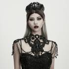 glareshop グレアショップ「F」Zb198-B■ゴシックレースビーズクイーンネックレス 黒 レディース | 地雷系 ヴィジュアル系 V系 モード系 コスプレ ステージ 衣装 服 [PUNK R