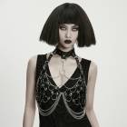 glareshop グレアショップ「M/2XL」Zb201-B■パンクチェーンハーネス 黒 レディース | ヴィジュアル系 V系 コスプレ ステージ 衣装 [PUNK RAVE] Punk Chain