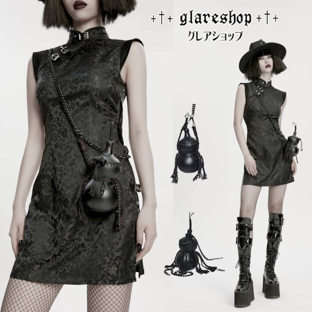 glareshop ���쥢����åס�F��ZX096-B�������å��ʤҤ礦����ե�󥸥ߥ˥Хå��ʥ��������դ��� �� ��ǥ����� | �������奢��� V�� �⡼�ɷ� �����ץ� ���ơ��� ���� �� [PUNK RAVE] Gothic Gourd Fringed Mini Bag with Chain