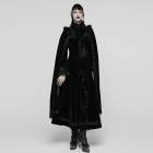 glareshop ���쥢����åס�XS-4XL��JXA011-B����ȥ������å��ץ�å���٥�٥åȥ��󥰥������������� �� �֥�å� ��ǥ����� | ����� �������奢��� �⡼�ɷ� [PUNK RAVE] Retro Gothic Plush Velvet Long Cloak Coat