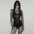 glareshop 쥢åסS/L/2XLKX686-BСѥ ޡץ饤󥰥륻å ȥХ ȥ٥  ֥å ǥ | 奢 V ץ ơ [PUNK RAVE] Cyberpunk Armor Splicing Corset Waistband