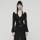 glareshop 쥢åסS/L/2XLKX689-Bѥ󥯥᥿٥åȥ륻åȥȥХ ȥ٥  ֥å ǥ | 奢 V ץ ơ [PUNK RAVE] Punk Metal Rivet Underbust Corset Waistband