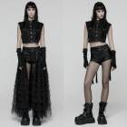 glareshop 쥢åסXS-4XLPX833-B塼륹դåȥѥ󥯥硼  ǥ |   奢 V ⡼ɷ   [PUNK RAVE] Gothic Sweet Punk Shorts with Tulle Skirt