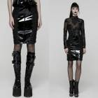 glareshop 쥢åסXS-4XLSX643-Bå졼ȥѥƥȥ쥶ߥǥ  ǥ | 奢 V ⡼ɷ [PUNK RAVE] Gothic Lace Trim Patent Leather Midi Skirt