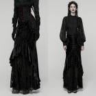 glareshop 쥢åסXS-4XLSX645-Bå㥹٥٥åȥӡåեåơޥ  ֥å ǥ | ͥ å  [PUNK RAVE] Gothic Gorgeous Velvet Beaded Tassel Fishtail Maxi Skirt