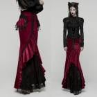 glareshop 쥢åסXS-4XLSX645-Rå㥹٥٥åȥӡåեåơޥ  ǥ | ͥ å  [PUNK RAVE] Gothic Gorgeous Velvet Beaded Tassel Fishtail Maxi Skirt