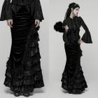 glareshop 쥢åסXS-4XLSX646-Båӥȥꥢī㥹٥٥åȥƥɥޥ  ֥å ǥ | ͥ å  [PUNK RAVE] Gothic Victorian Gorgeous Velvet Tiered Maxi Skirt