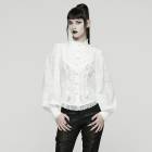 ������ڤ��glareshop ���쥢����åס�XS-4XL��TXA412-W�������å��졼���ɽ����ե��󥷥�� �֥饦�� �� ��ǥ����� | �����å�  �ǲİ��� ���å� �⡼�ɷ� [PUNK RAVE] Gothic Lace Embroidered Chiffon Shirt