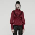 ������ڤ��glareshop ���쥢����åס�XS-4XL��TXA413-R����ȥ������å��������ʥ��ȥ���� �֥饦�� �� ��å� ��ǥ����� | �����å�  �ǲİ��� ���å� �⡼�ɷ� [PUNK RAVE] Gothic Striped Velvet Shirt