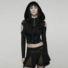 glareshop ���쥢����åס�XS-4XL��TXA421-B�������å����������ȥ��ɥա����դ����硼�ȥ٥��ȥȥåץ� �� ��ǥ����� | ����Ū  �ǲİ��� ���å� �⡼�ɷ� [PUNK RAVE] Gothic Wasteland Hooded Short Vest