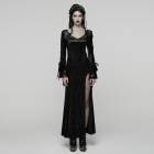 glareshop ���쥢����åס�S/L/2XL��WX963-B���������㥹�����å��٥�٥åȥϥ�����åȥե��å���ơ���ɥ쥹 �� ��ǥ����� | �������奢��� V�� �⡼�ɷ�  [PUNK RAVE] Gorgeous Gothic Velvet High Slit Fishtail Dress